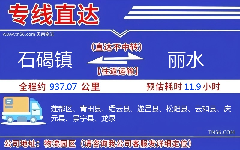石碣镇到丽水物流公司