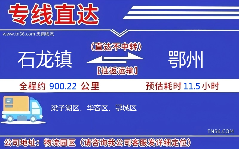 石龙镇到鄂州物流公司 石龙镇到鄂州物流公司