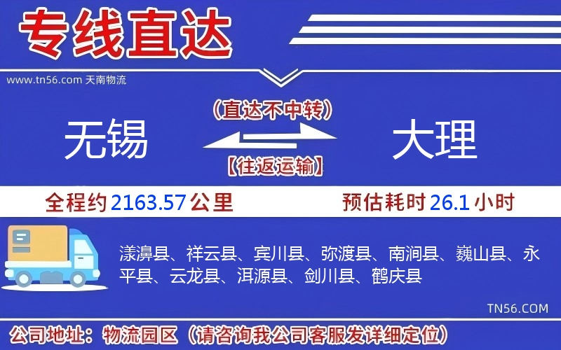 无锡到大理物流公司